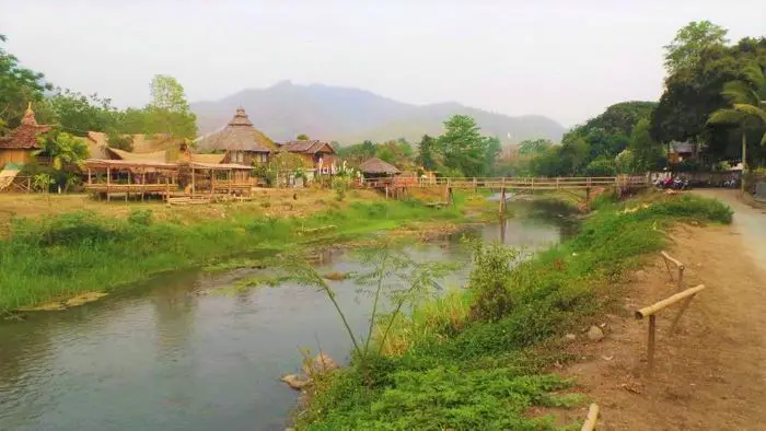 Bamboo Bridge in Pai, Thailand