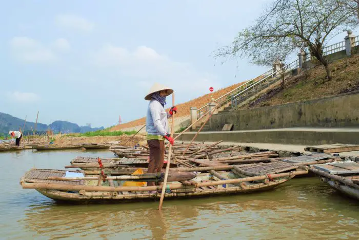 Row boat in Ninh Binh, Vietnam