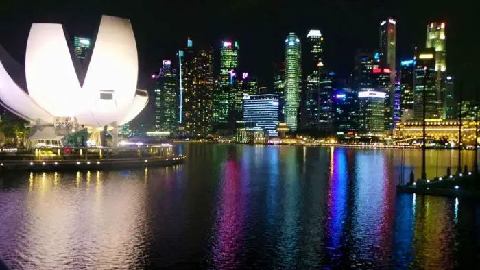 Skyline of Singapore at night