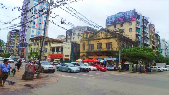 The streets of Yangon, Myanmar