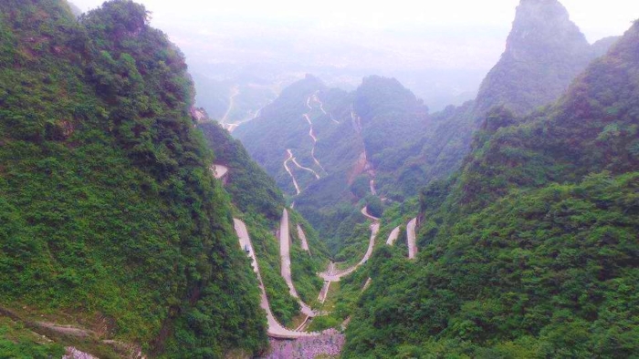 99 Bends on Tianmen Mountain, China