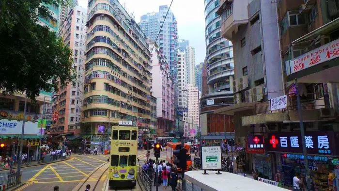 Tram on Hong Kong Island