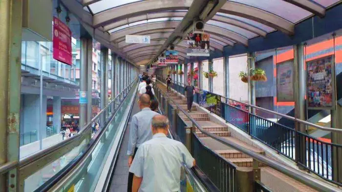 World's longest escalators in Hong Kong