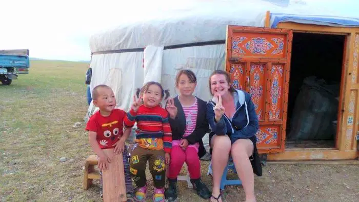 Kids in Mongolia