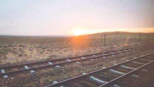 Landscape on the train from Beijing to Mongolia