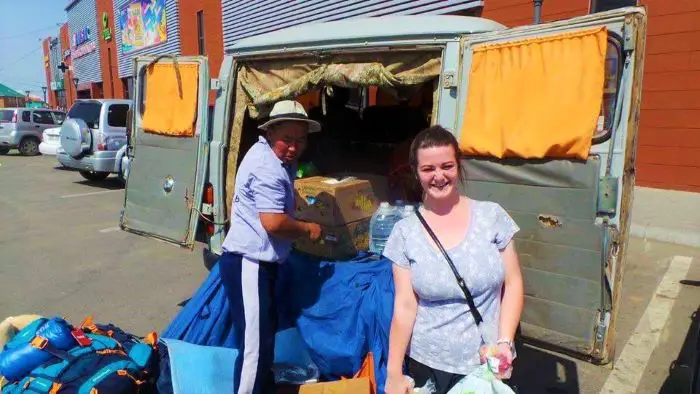 Packing ready to leave Ulaanbaatar, Mongolia