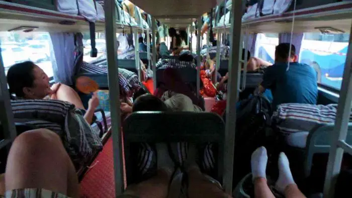 Sleeper bus from Beijing to Mongolian border