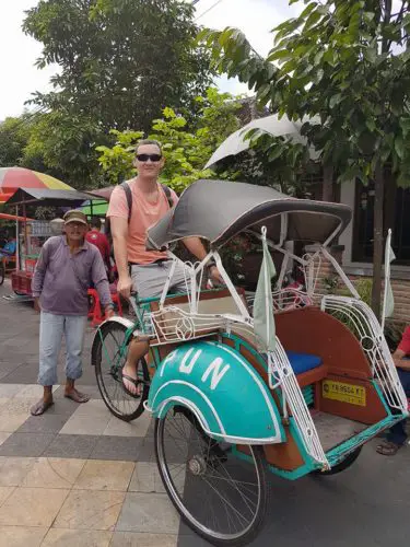 Tuk-tuk ride - Yogyakarta, Indonesia