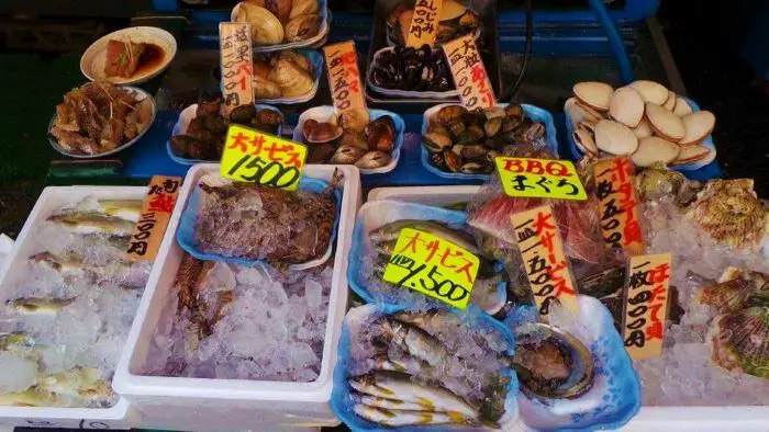 Fish market in Tokyo, Japan