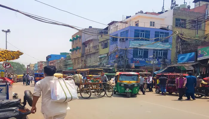 A busy street in Delhi, India