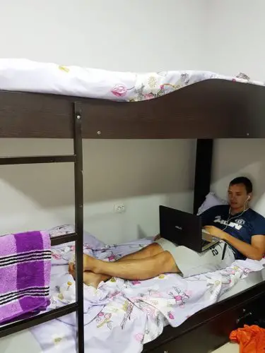 Apple hostel dorm room - Bishkek, Kyrgyzstan