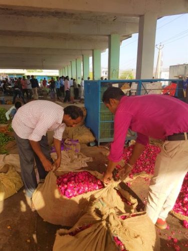 Flower Market in Pushkar, India