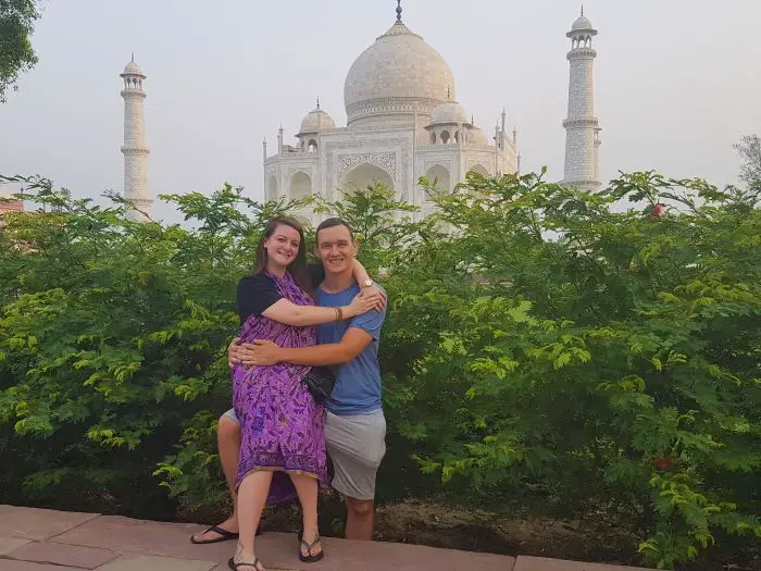 Photo opportunity at the Taj Mahal, India