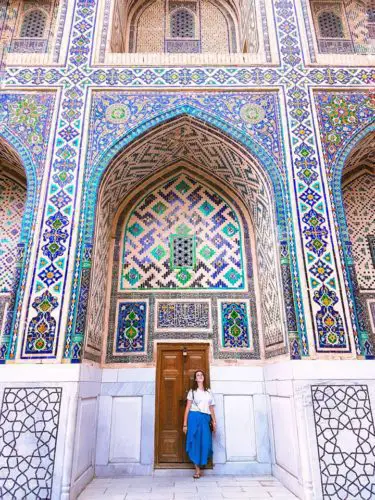Architecture of Registan buildings - Samarkand, Uzbekistan