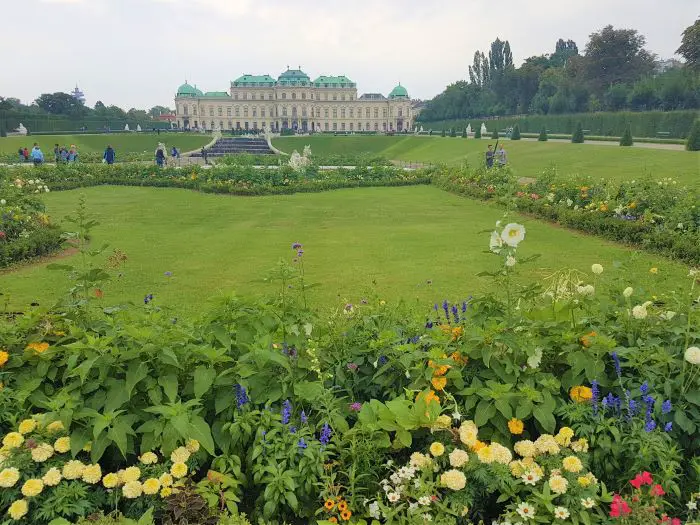 Belvedere Palace gardens in Vienna, Austria