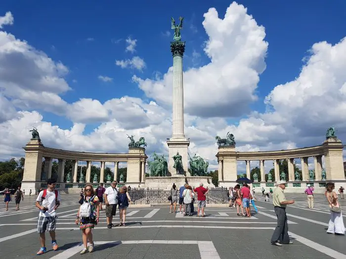 Heroes Square in Budapest, Hungary