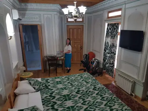 Minzifa boutique hotel bedroom - Bukhara, Uzbekistan