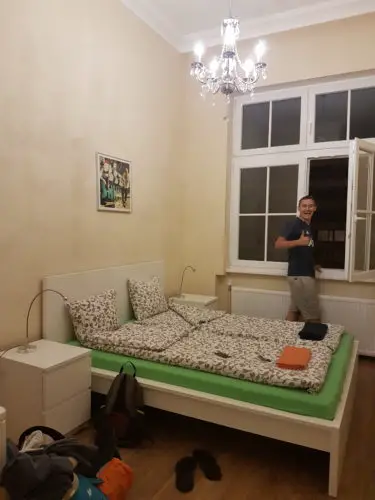Pal's hostel bedroom - Budapest, Hungary