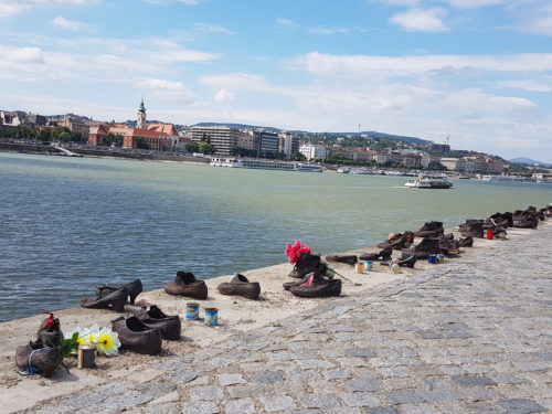 Shoes along the Danube river - Budapest, Hungary