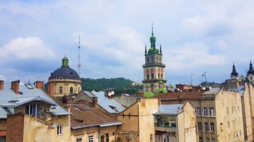 Buildings in Lviv, Ukraine