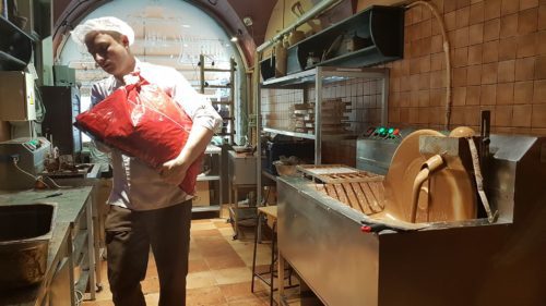 Making chocolate at Lviv chocolate manufacture - Lviv, Ukraine