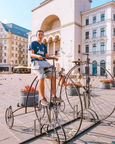 Big bicycles in Timisoara, Romania