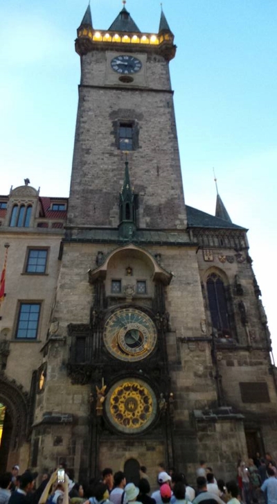Clock tower in Prague, Czech Republic