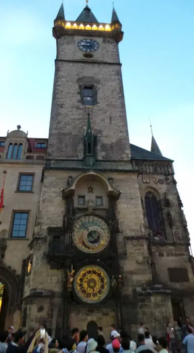 Clock tower in Prague, Czech Republic