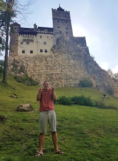 Jake at Bran Castle, Romania