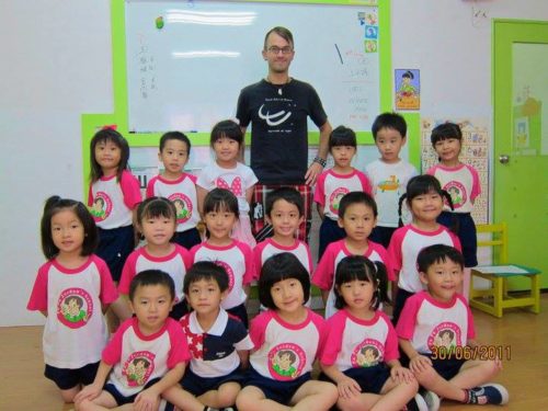 One of Nick's classes in Taiwan