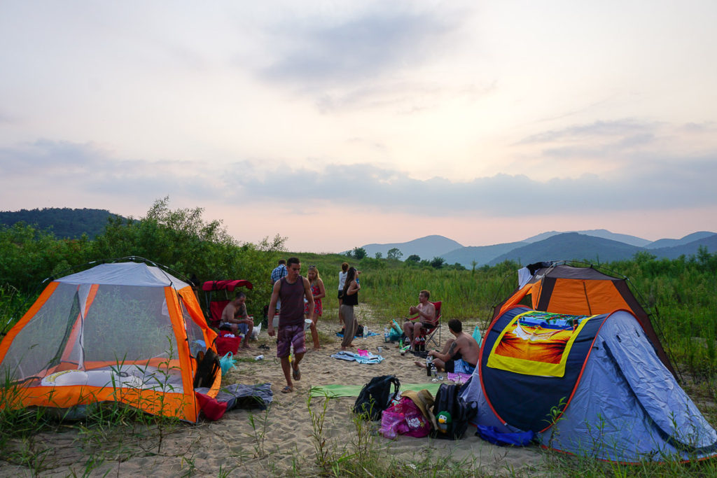 Camping whilst taking a break from TEFL in South Korea