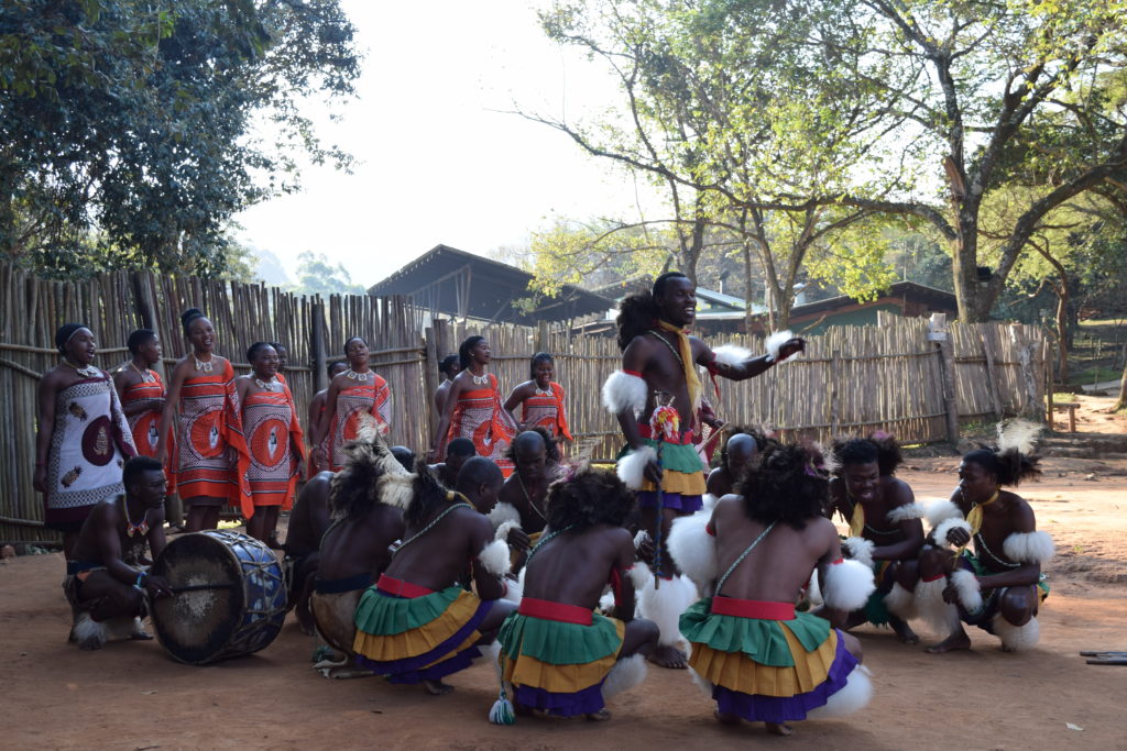 The dancers at Mantenga Cultural Village