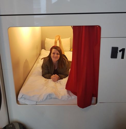 The pod beds at Loop91 Hostel