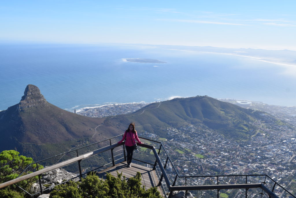 The view of Lion's head from Table Mountain - Cape Town, South Africa