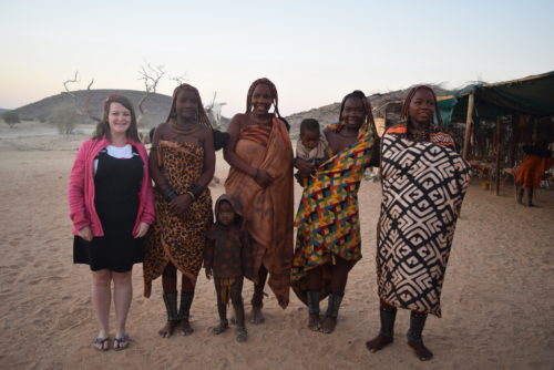Women of the Himba tribe with their children
