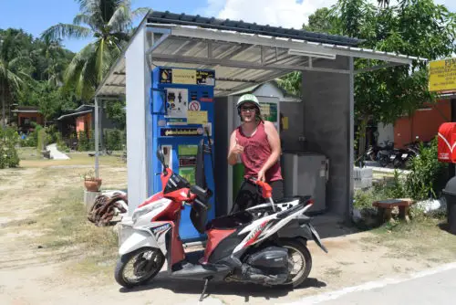 Hiring a scooter on Koh Phangan, Thailand