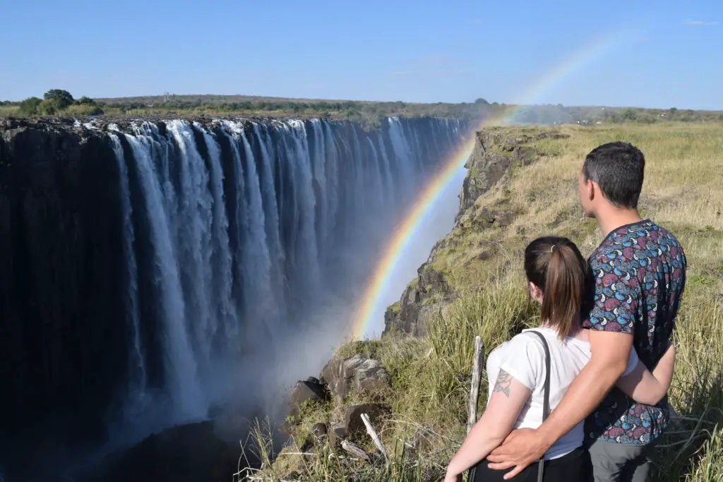 Looking out at Victoria Falls - Zimbabwe