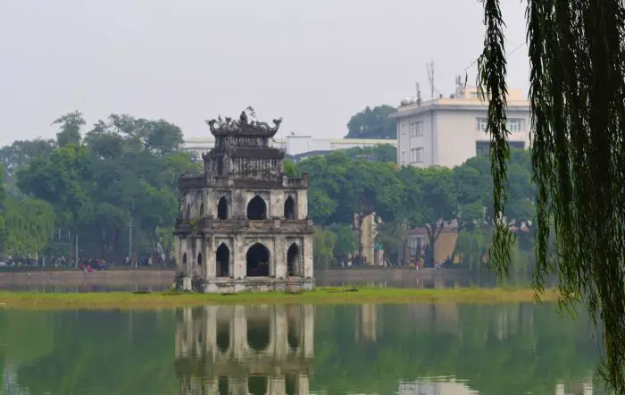 Hoan Kiem Lake in Hanoi Vietnam