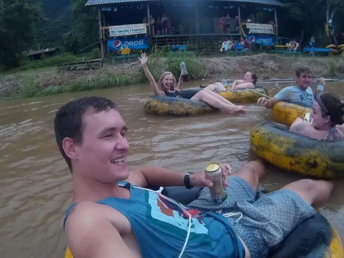 Tubing in Vang Vieng, Laos