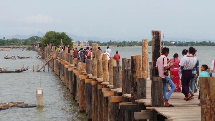 U-bein bridge in Mandalay. Myanmar