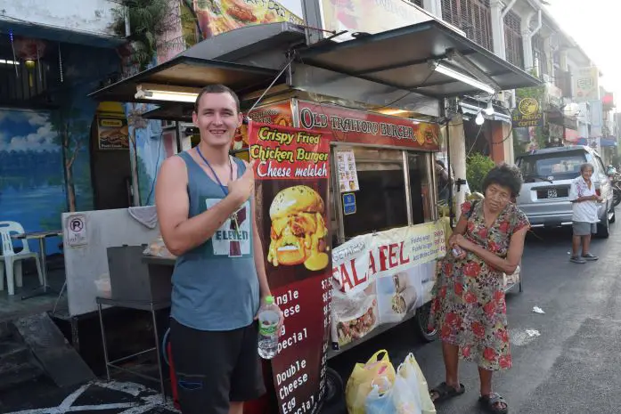 Old Trafford burger van in Penang