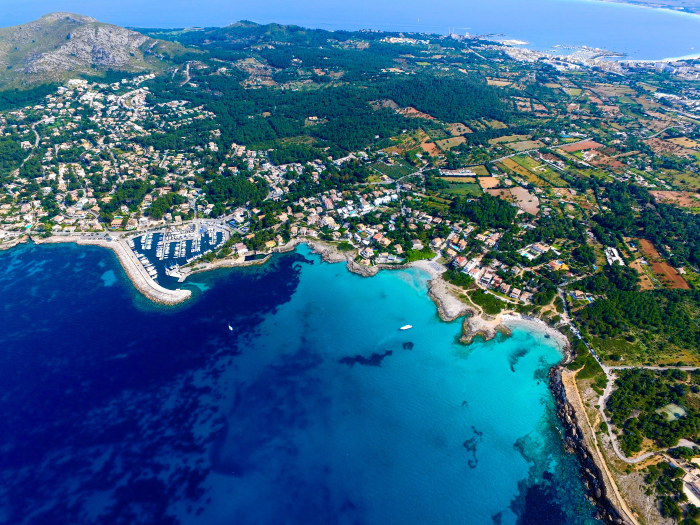 A birds eye view of Majorca's coast
