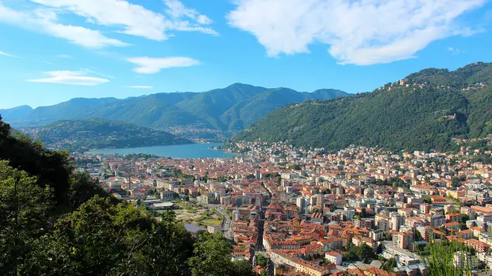 A view of Lake Como in Italy