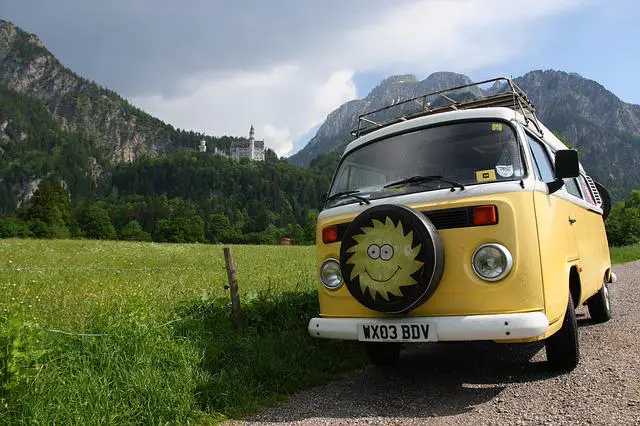 A camper van on a sunny day