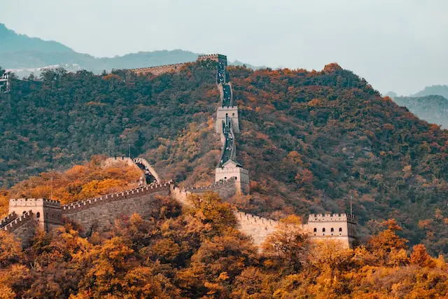 A view of the Great Wall of China