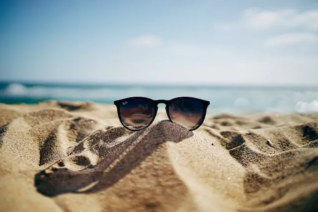 Sunglasses on the beach